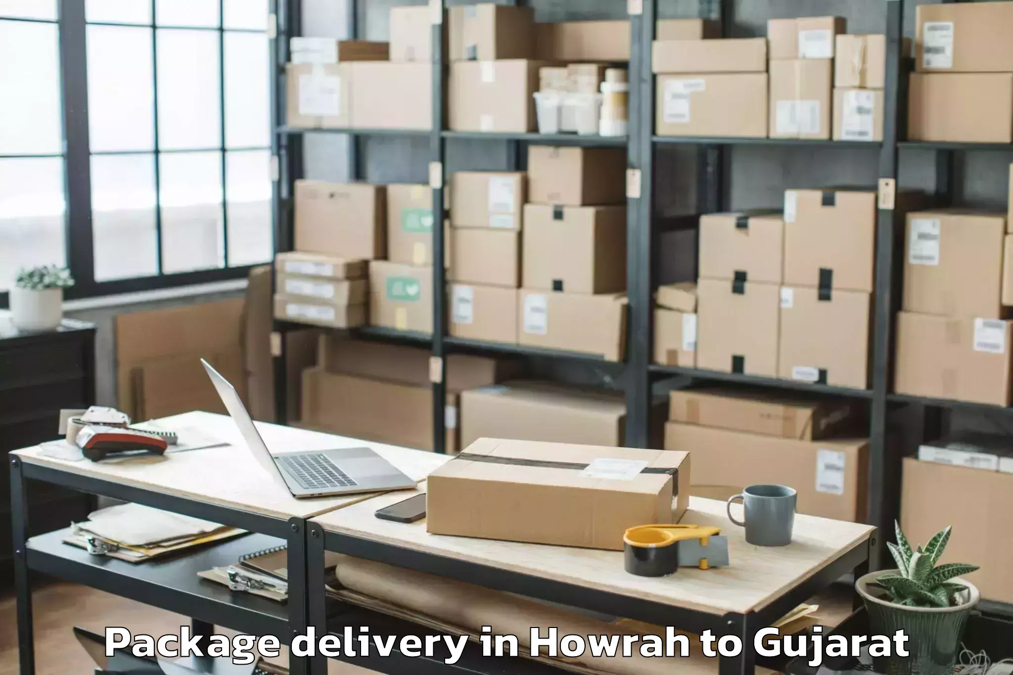 Affordable Howrah to Khambhat Package Delivery